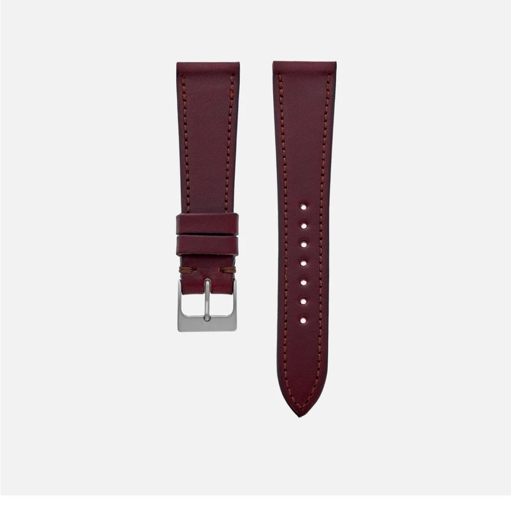 Hodinkee Cooper Lined Leather Watch Strap - Dark Brown / 22mm
